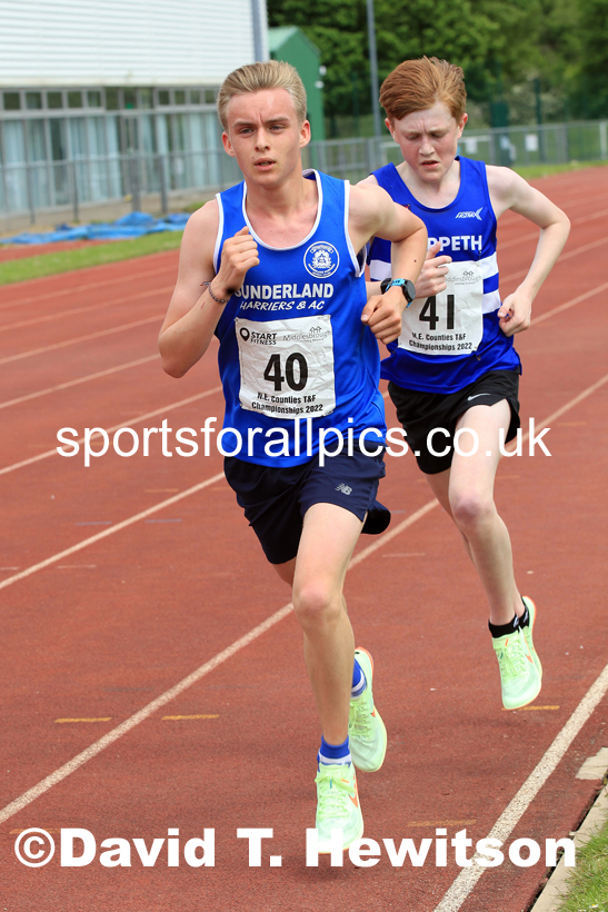 2022 North Eastern Counties AA 10000 metres Champs., Chester le Street, Sat,. May 21st. Photo: David T. Hewitson/Sports for All Pics
